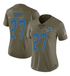 Womens Nike Lions #27 Glover Quin Olive Stitched NFL Limited 2017 Salute to Service Jersey Womens Nike Lions #27 Glover Quin Olive Stitched NFL Limited 2017 Salute to Service Jersey