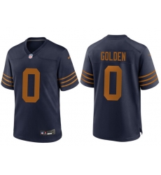 Men Green Bay Packers #0 Matthew Golden Nike Navy F U S E Stitched Jersey