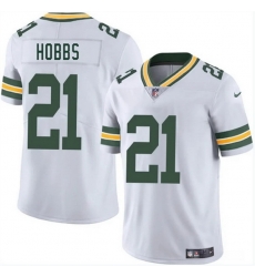 Men Green Bay Packers 21 Nate Hobbs White 2025 Vapor Untouchable Limited Stitched Jersey