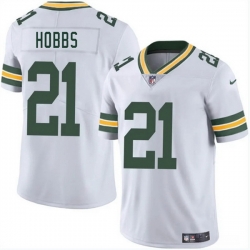 Men Green Bay Packers 21 Nate Hobbs White 2025 Vapor Untouchable Limited Stitched Jersey