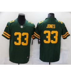 Men Green Bay Packers 33 Aaron Jones Green Yellow 2021 Vapor Untouchable Stitched NFL Nike Limited Jersey