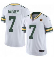 Men Green Bay Packers 7 Quay Walker White Vapor Limited Throwback Stitched Football Jersey Men Green Bay Packers 7 Quay Walker White Vapor Limited Throwback Stitched Football Jersey