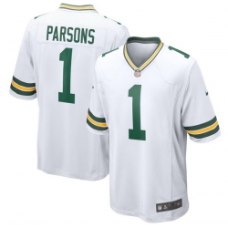 Men Green Bay Packers Micah Parsons #1 White Nike F U S E Stitched NFL Jersey