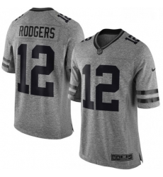 Men Nike Green Bay Packers 12 Aaron Rodgers Limited Gray Gridiron NFL Jersey Men Nike Green Bay Packers 12 Aaron Rodgers Limited Gray Gridiron NFL Jersey