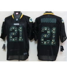 Nike Green Bay Packers 21 Charles Woodson Black Elite Lights Out Number With Team Logo NFL Jersey Nike Green Bay Packers 21 Charles Woodson Black Elite Lights Out Number With Team Logo NFL Jersey