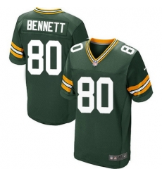 Nike Packers #80 Martellus Bennett Green Team Color Mens Stitched NFL Elite Jersey Nike Packers #80 Martellus Bennett Green Team Color Mens Stitched NFL Elite Jersey