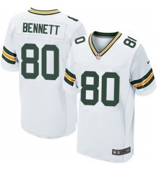 Nike Packers #80 Martellus Bennett White Mens Stitched NFL Elite Jersey Nike Packers #80 Martellus Bennett White Mens Stitched NFL Elite Jersey