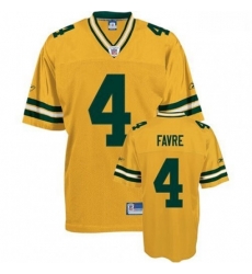 Reebok Green Bay Packers 4 Brett Favre Yellow Premier EQT Throwback NFL Jersey Reebok Green Bay Packers 4 Brett Favre Yellow Premier EQT Throwback NFL Jersey