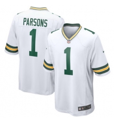 Women Green Bay Packers Micah Parsons #1 White Nike F U S E Stitched NFL Jersey