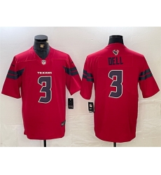 Men Houston Texans 3 Tank Dell Red Vapor Untouchable Stitched Football Jersey