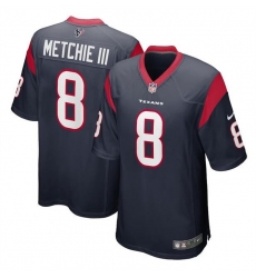 Men Houston Texans 8 John Metchie III Navy Stitched Game Football Jersey Men Houston Texans 8 John Metchie III Navy Stitched Game Football Jersey