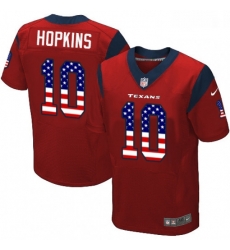 Men Nike Houston Texans 10 DeAndre Hopkins Elite Red Alternate USA Flag Fashion NFL Jersey Men Nike Houston Texans 10 DeAndre Hopkins Elite Red Alternate USA Flag Fashion NFL Jersey