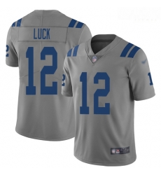 Colts 12 Andrew Luck Gray Men Stitched Football Limited Inverted Legend Jersey Colts 12 Andrew Luck Gray Men Stitched Football Limited Inverted Legend Jersey