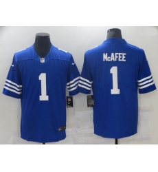 Men Indianapolis Colts 1 Mcafee Blue Nike Vapor Untouchable Limited 2021 NFL Jersey Men Indianapolis Colts 1 Mcafee Blue Nike Vapor Untouchable Limited 2021 NFL Jersey
