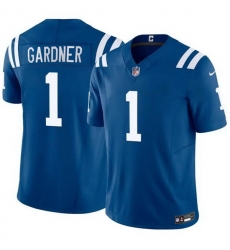 Men Indianapolis Colts 1 Sauce Gardner Blue 2025 F U S E Vapor Limited Stitched Football Jersey Men Indianapolis Colts 1 Sauce Gardner Blue 2025 F U S E Vapor Limited Stitched Football Jersey