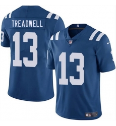 Men Indianapolis Colts 13 Laquon Treadwell Blue 2025 Vapor Limited Stitched Football Jersey