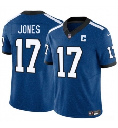 Men Indianapolis Colts 17 Daniel Jones Blue 2025 F U S E  Throwback Vapor Limited Stitched Football Jersey