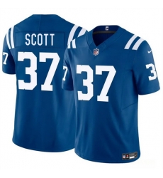 Men Indianapolis Colts 37 Daniel Scott Blue 2025 F U S E  Vapor Limited Stitched Football Jersey