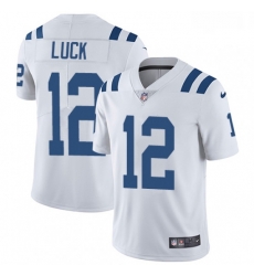 Men Nike Indianapolis Colts 12 Andrew Luck White Vapor Untouchable Limited Player NFL Jersey Men Nike Indianapolis Colts 12 Andrew Luck White Vapor Untouchable Limited Player NFL Jersey