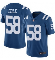 Nike Colts #58 Trent Cole Royal Blue Mens Stitched NFL Limited Rush Jersey Nike Colts #58 Trent Cole Royal Blue Mens Stitched NFL Limited Rush Jersey