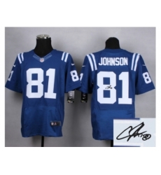 Nike Indianapolis Colts 81 Andre Johnson blue Elite Signature NFL Jersey Nike Indianapolis Colts 81 Andre Johnson blue Elite Signature NFL Jersey