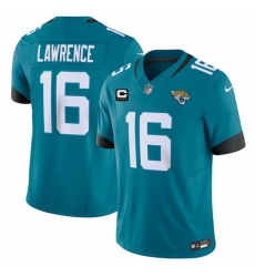 Men Jacksonville Jaguars 16 Trevor Lawrence Teal With 4 Star C Patch Vapor Untouchable Limited Stitched Jersey Men Jacksonville Jaguars 16 Trevor Lawrence Teal With 4 Star C Patch Vapor Untouchable Limited Stitched Jersey