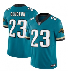 Men Jacksonville Jaguars 23 Foye Oluokun Teal 2024 F U S E Prowler Throwback Vapor Limited Stitched Football Jersey Men Jacksonville Jaguars 23 Foye Oluokun Teal 2024 F U S E Prowler Throwback Vapor Limited Stitched Football Jersey