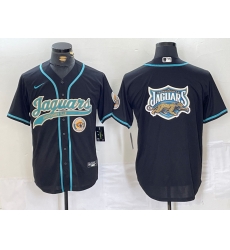 Men Jacksonville Jaguars Black With Patch Cool Base Stitched Baseball Jersey Men Jacksonville Jaguars Black With Patch Cool Base Stitched Baseball Jersey