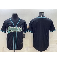 Men Jacksonville Jaguars Blank Black With Patch Cool Base Stitched Baseball Jersey Men Jacksonville Jaguars Blank Black With Patch Cool Base Stitched Baseball Jersey