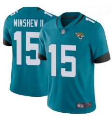 Jaguars #15 Gardner Minshew II Teal Green Alternate Youth Stitched Football Vapor Untouchable Limited Jersey