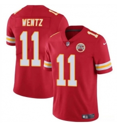Men Kansas City Chiefs 11 Carson Wentz Red Vapor Untouchable Limited Stitched Football Jersey Men Kansas City Chiefs 11 Carson Wentz Red Vapor Untouchable Limited Stitched Football Jersey