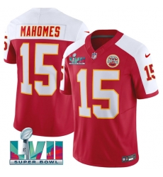 Men Kansas City Chiefs 15 Patrick Mahomes Red 2023 F U S E With Super Bowl LVII Patch Vapor Untouchable Limited Stitched Jersey Men Kansas City Chiefs 15 Patrick Mahomes Red 2023 F U S E With Super Bowl LVII Patch Vapor Untouchable Limited Stitched Jersey