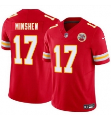 Men   Kansas City Chiefs 17 Gardner Minshew Red 2025 F U S E  Vapor Untouchable Limited Stitched Football Jersey