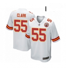 Men Kansas City Chiefs 55 Frank Clark Game White Football Jersey Men Kansas City Chiefs 55 Frank Clark Game White Football Jersey