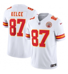 Men Kansas City Chiefs 87 Travis Kelce White 2023 F U S E Vapor Untouchable Limited Stitched Jersey Men Kansas City Chiefs 87 Travis Kelce White 2023 F U S E Vapor Untouchable Limited Stitched Jersey