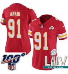 2020 Super Bowl LIV Women Nike Kansas City Chiefs #91 Derrick Nnadi Red Team Color Vapor Untouchable Limited Player NFL Jersey 2020 Super Bowl LIV Women Nike Kansas City Chiefs #91 Derrick Nnadi Red Team Color Vapor Untouchable Limited Player NFL Jersey