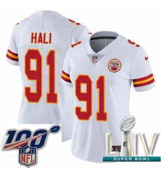 2020 Super Bowl LIV Women Nike Kansas City Chiefs #91 Tamba Hali White Vapor Untouchable Limited Player NFL Jersey 2020 Super Bowl LIV Women Nike Kansas City Chiefs #91 Tamba Hali White Vapor Untouchable Limited Player NFL Jersey