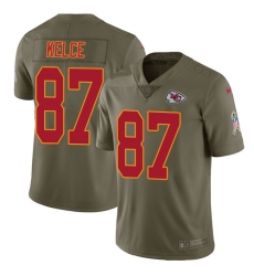 Youth Nike Chiefs #87 Travis Kelce Olive Stitched NFL Limited 2017 Salute to Service Jersey Youth Nike Chiefs #87 Travis Kelce Olive Stitched NFL Limited 2017 Salute to Service Jersey