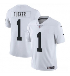 Men Las Vegas Raiders 1 Tre Tucker White 2025 Vapor Stitched Football Jersey Men Las Vegas Raiders 1 Tre Tucker White 2025 Vapor Stitched Football Jersey