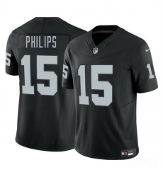 Men Las Vegas Raiders 15 Kyle Philips Black 2025 F U S E  Vapor Stitched Football Jersey