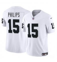 Men Las Vegas Raiders 15 Kyle Philips White 2025 F U S E  Vapor Stitched Football Jersey