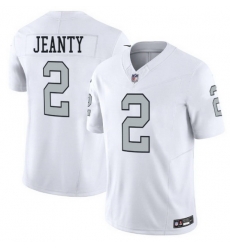 Men Las Vegas Raiders 2 Ashton Jeanty White 2025 F U S E  Vapor Stitched Football Jerseys