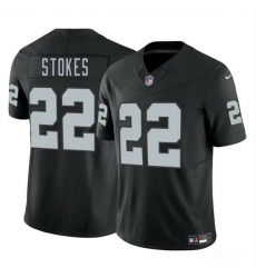 Men Las Vegas Raiders 22 Eric Stokes Black 2025 F U S E  Vapor Stitched Football Jersey