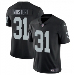 Men Las Vegas Raiders 31 Raheem Mostert Black 2025 Vapor Stitched Football Jersey