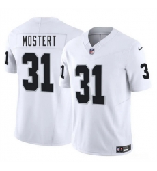 Men Las Vegas Raiders 31 Raheem Mostert White 2025 F U S E  Vapor Stitched Football Jersey