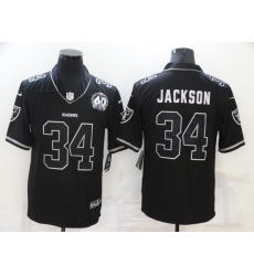 Men Las Vegas Raiders 34 Bo Jackson Black Shadow Vapor Limited Stitched Jersey Men Las Vegas Raiders 34 Bo Jackson Black Shadow Vapor Limited Stitched Jersey