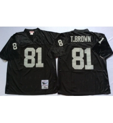 Men Las Vegas Raiders 81 Tim Brown Black M&N Throwback Jersey Men Las Vegas Raiders 81 Tim Brown Black M&N Throwback Jersey