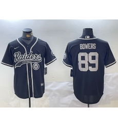 Men Las Vegas Raiders 89 Brock Bowers Black Cool Base Stitched Baseball Jersey 2 Men Las Vegas Raiders 89 Brock Bowers Black Cool Base Stitched Baseball Jersey 2