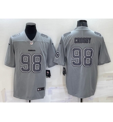 Men Las Vegas Raiders 98 Maxx Crosby Grey Atmosphere Fashion Stitched Jersey Men Las Vegas Raiders 98 Maxx Crosby Grey Atmosphere Fashion Stitched Jersey
