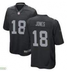 Men Las Vegas Raiders Jack Jones #18 Black F U S E Stitched Jersey Men Las Vegas Raiders Jack Jones #18 Black F U S E Stitched Jersey